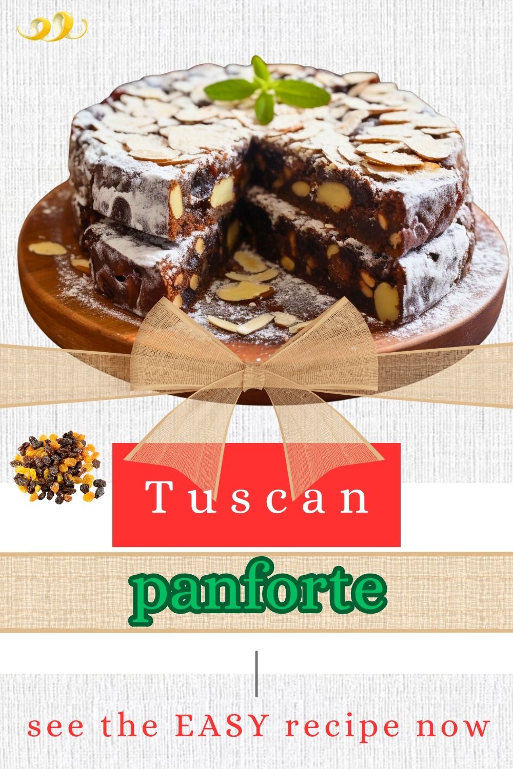 The Tuscan Orchard Panforte on a plate 